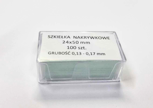 Szkiełka nakrywkowe 24 x 50 mm - PROFILAB - opakowanie 100 szt. 
