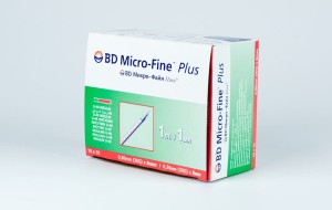 Strzykawki insulinowe BD Micro-Fine Plus - 1 ml U-40, z igłą 8mm x 0,30 (30G) - opakowanie 100 sztuk