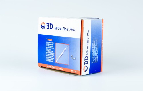 Strzykawki insulinowe BD Micro-Fine Plus - 1 ml U-100, z igłą 12,7mm x 0,33 (29G)